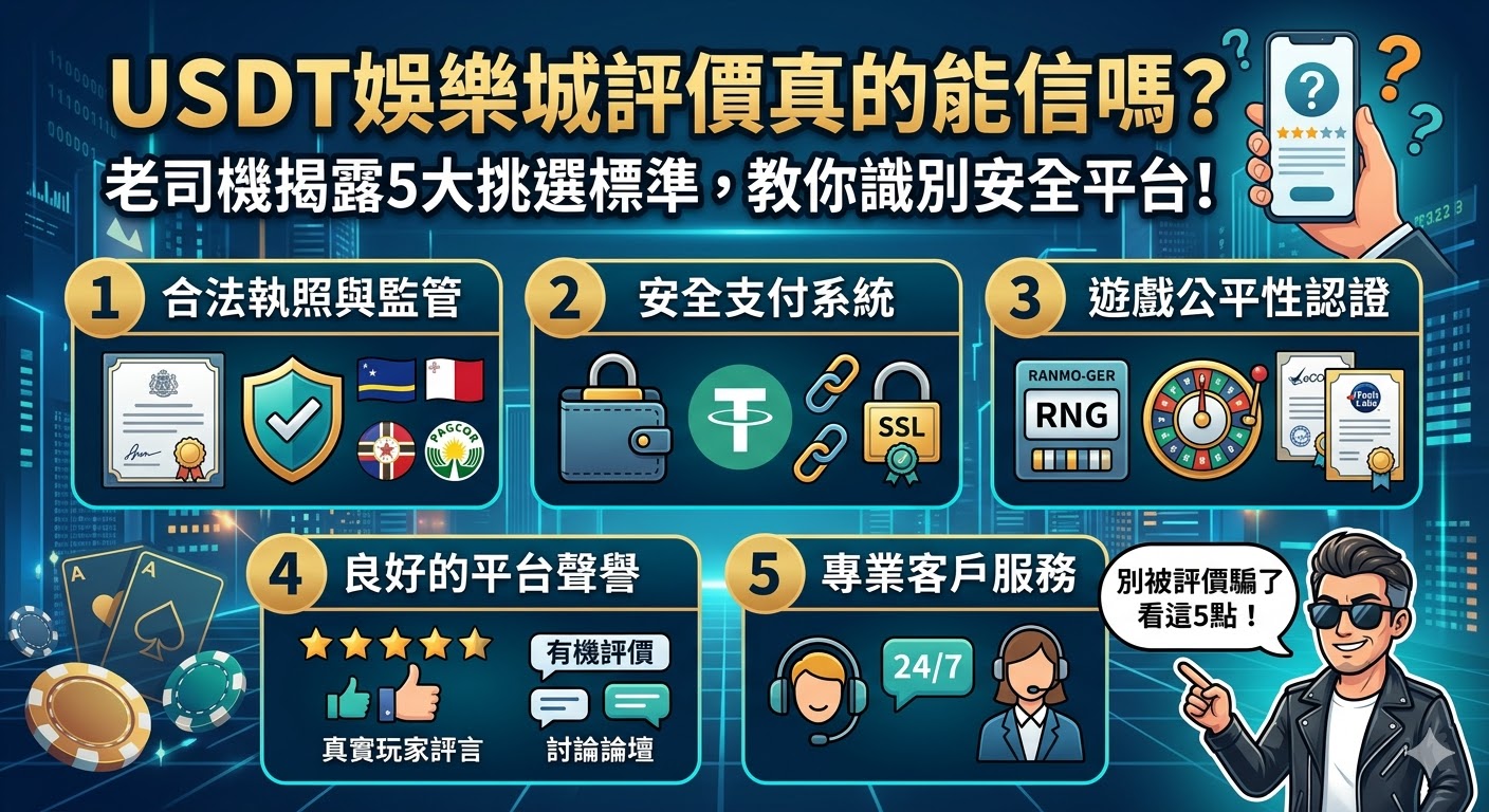 USDT娛樂城評價真的能信嗎？老司機揭露5大挑選標準，教你識別安全平台！
