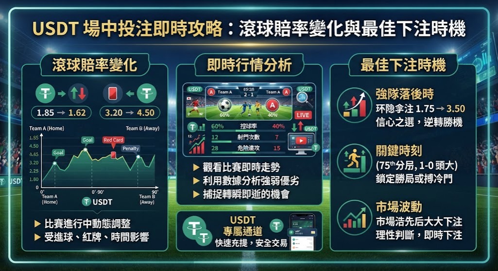 掌握即時盤口走勢與最新賠率變化,精準抓住滾球的最佳進場時機。 掌握即時盤口走勢與最新賠率變化,精準抓住滾球的最佳進場時機。